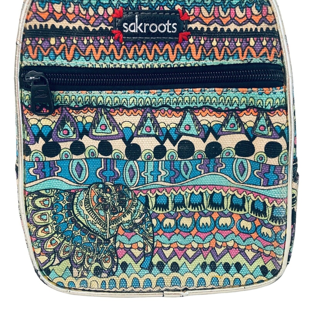 SAKROOTS Insulated LUNCH BAG Tote-PEACE Collection 9x7 7/8 - Picture 3 of 6